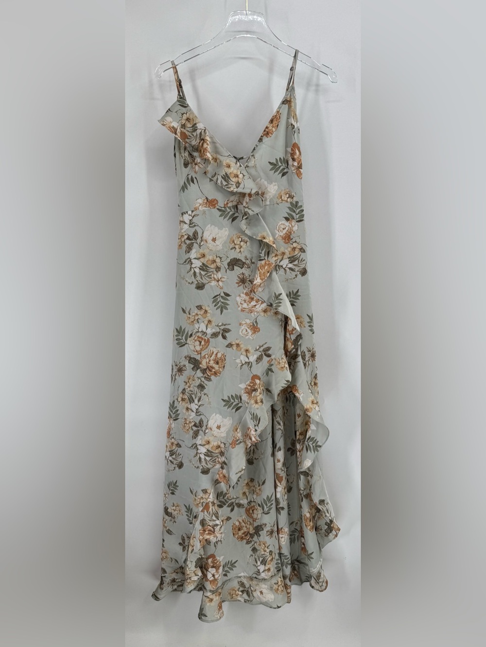 Floral Dress Forum midi dress with a side slit at the midi skirt size small